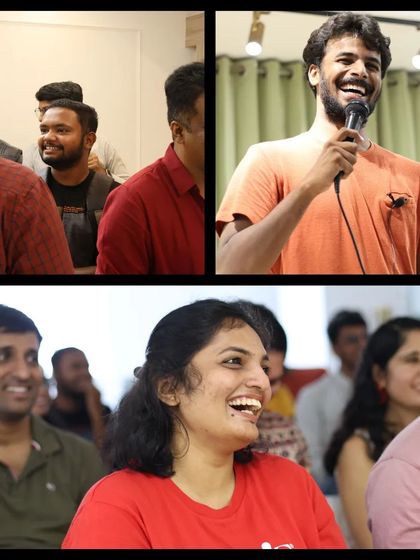 Laughter fills the room during another fun-filled "Arali Katte" session.