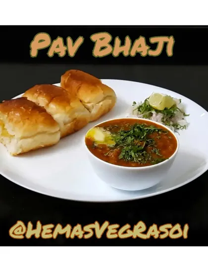 My homemade Pav Bhaji is a crowd pleaser, always served with a dollop of butter, chopped onions, and a wedge of lemon.