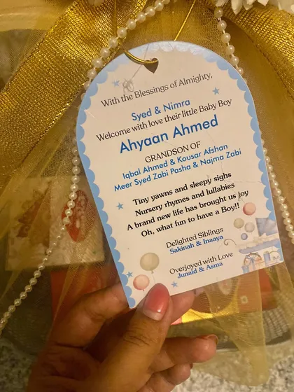 Another example of a personalized baby announcement card. I love helping families share their joy with these heartfelt messages.