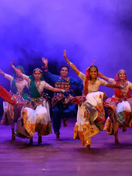 The vibrant energy of Garba fills the stage. Our folk dance batches are all about celebrating culture, rhythm, and the pure joy of dancing together. This performance captures the colorful spirit of our student showcases.