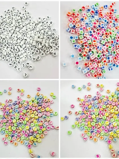 Personalize your creations with our alphabet beads. Available in multiple colors and styles, these beads are great for adding names or messages to keychains, bracelets, and other resin gifts.