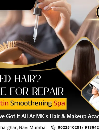 Is your hair feeling tired and damaged? I offer specialized repair treatments like Keratin, smoothening, and nourishing hair spas to bring back its shine and strength. Let's find the right solution for your hair's health.