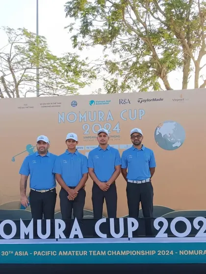 The Indian team, including our student Kartik Singh, at the Nomura Cup Amateur Golf Championship.