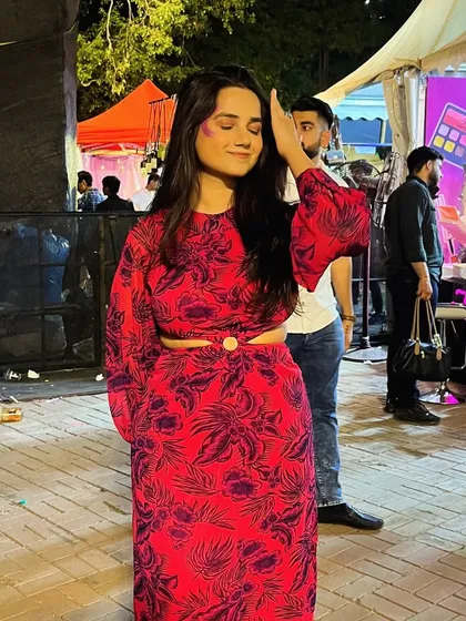 Another shot of my festival look. The face glitter and easy-going vibe of the dress were perfect for a day of music and fun.