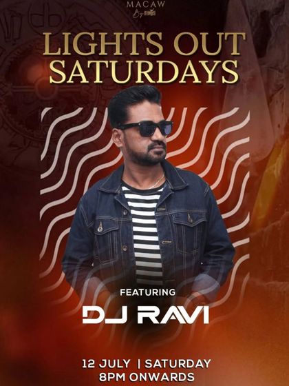 Another 'Lights Out Saturdays' poster for my gig at Macaw by Stories.