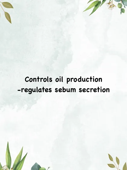 This ingredient helps regulate sebum secretion, making it highly effective for controlling the excess oil production associated with oily skin types.