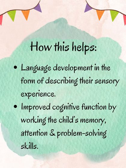 These graphics detail the benefits, materials, and instructions for the smell bottle activity, which sharpens the olfactory sense and cognitive skills.