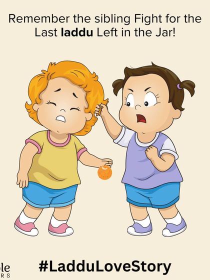 The classic sibling fight for the last laddu left in the jar. It's a sweet memory that so many of us share, a testament to how irresistible a good laddu can be.