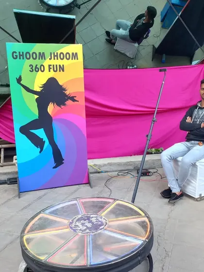 I offer the popular 'Ghoom Jhoom 360 Fun' video booth to capture amazing, dynamic memories at your event. It's a modern and interactive addition that guests of all ages love.