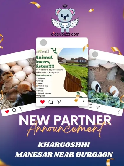 Attention animal lovers! I've partnered with Khargoshhi in Manesar, a farm filled with rabbits, puppies, ducks, and more. Book through Kiddybuzz and enjoy 10% off on your visit.
