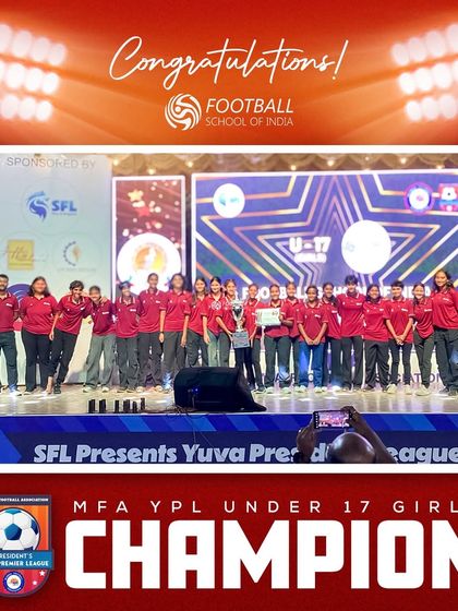 Lifting the trophy as MFA YPL Under 17 Girls Champions. A proud moment for the players, coaches, and the entire FSI family.