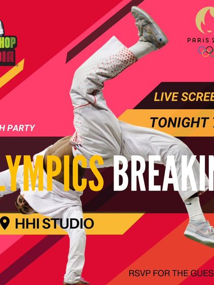 We're bringing the Olympics to our studio. We're hosting a live screening watch party for the historic Olympic Breaking finals, bringing our community together to witness this milestone for our culture.