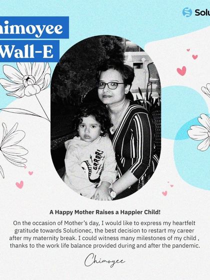 Chimoyee expresses her gratitude for the work-life balance at Solutionec. Our culture allowed her to witness her child's milestones after returning from her maternity break.