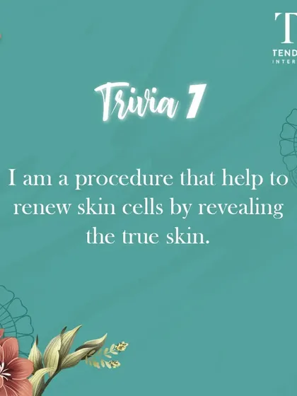 This trivia challenges you to guess a procedure that helps renew skin cells. The answer is a facial, which should be done monthly to help your skin breathe.