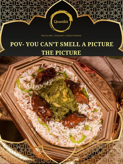 My Pahadi Chicken combo offers a fresh, herby flavor. It comes with Pahadi Chicken in a green, semi-thick gravy, paired with onion rice and BBQ Chicken starters.