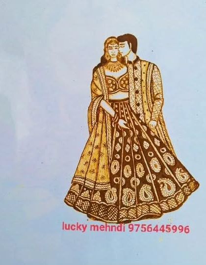 Lucky Mehndi Artist - Bridal Mehndi Portrait & Storytelling Mehndi photo 34