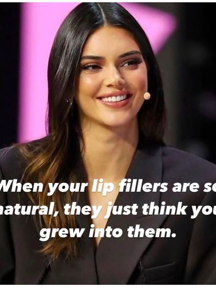 A relatable take on lip fillers. When done correctly by an expert, the results are so natural that they blend seamlessly with your features.