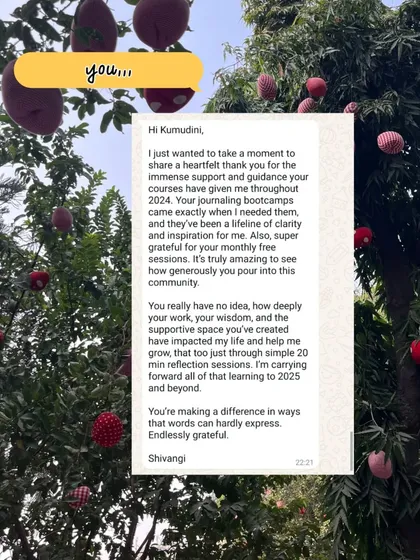 You... your words keep me going. Thank you for being part of this community.