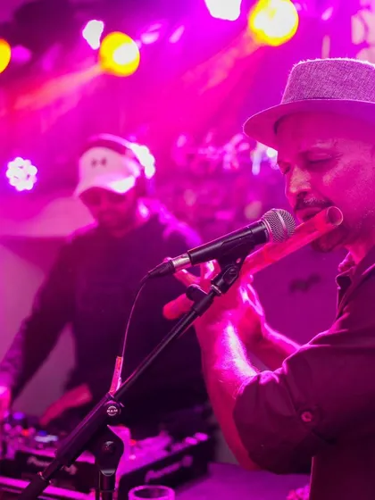 A unique fusion set at a private party, where I collaborated with a live flutist. This blend of electronic and live music creates a truly special experience.