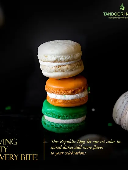 Serving unity in every bite. Our tri-color macarons are a sweet and stylish way to add more flavor to your Republic Day celebrations.