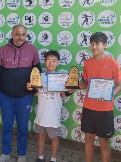 Toshinosuke Unami won his first Boys doubles title at the AITA U14 Talent Series tournament in Delhi, playing up an age category.