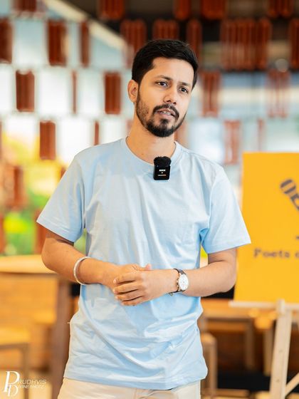 A poet speaks with passion and conviction. Our themed events are designed to spark meaningful conversations.