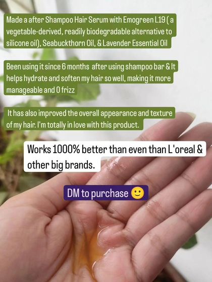 The reviews for our hair serum speak for themselves. It's a vegetable-derived, biodegradable formula that truly improves the overall appearance and texture of hair.