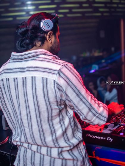 These shots capture me in my element, from different angles and at various events. Each one is a glimpse into my life as a music maker, focused on the craft and connecting with the crowd.