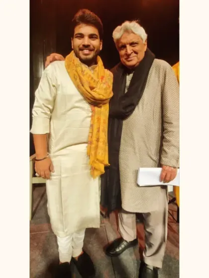 An overwhelming and unforgettable evening with the legendary Javed Akhtar Sahab. It was an absolute honour to be part of this beautifully curated show.