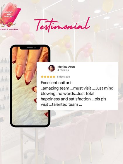 "Just total happiness and satisfaction" is the best compliment I can receive. Thank you, Monica, for trusting my talented team with your nail art.