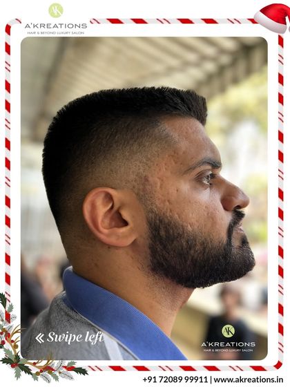 A classic fade haircut that is both timeless and modern. The clean lines and expert blending showcase our commitment to quality craftsmanship.