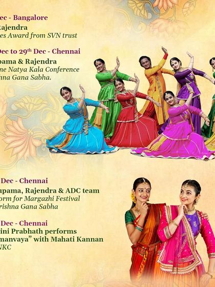 Our calendar for the end of the year is filled with exciting events, from the Natya Kala Conference in Chennai to our ADC team performance for the Margazhi Festival. We invite you to join us in this celebration of art.