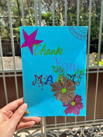 The front of the beautiful "Thank You" card from our students. It's the personal touches that make our community so special.