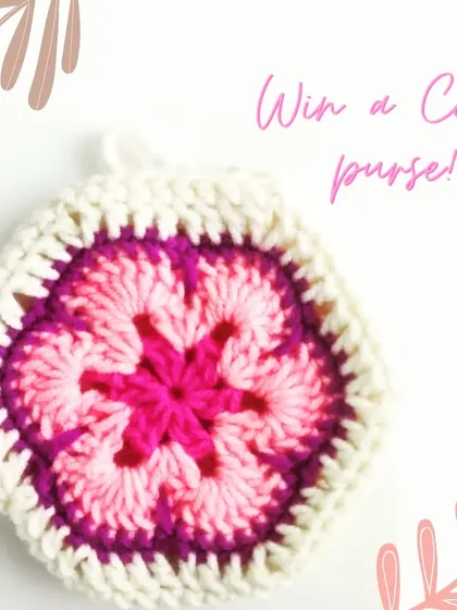 A Mother's Day giveaway announcement featuring a beautiful African flower hexagon pouch. Handmade gifts are a wonderful way to show your love and appreciation.