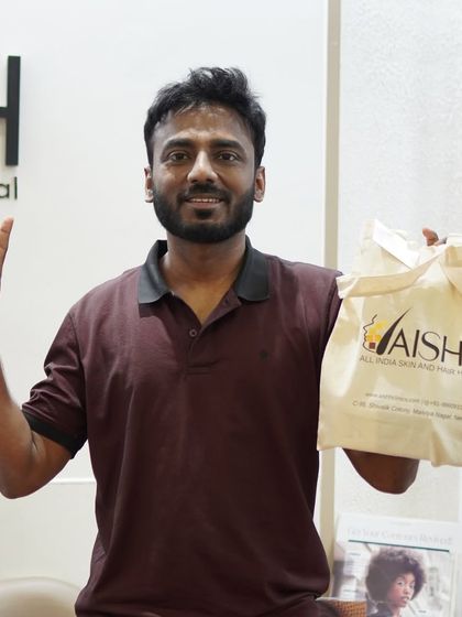 A happy and confident patient after his full-face rejuvenation treatment. Seeing this transformation and the boost in self-esteem is the most satisfying part of my work.