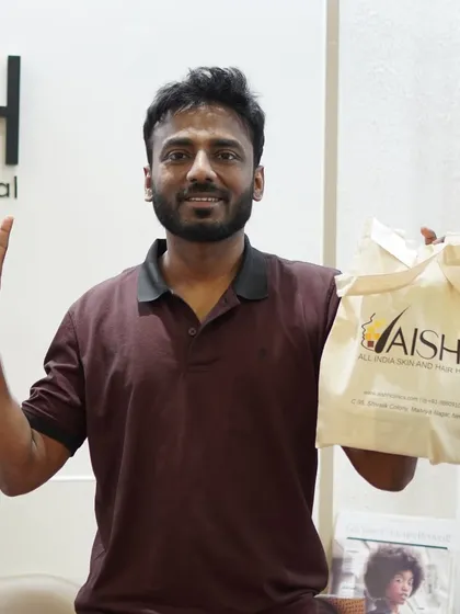 A happy and confident patient after his full-face rejuvenation treatment. Seeing this transformation and the boost in self-esteem is the most satisfying part of my work.