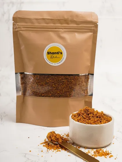 My Peanut Garlic Podi is a family secret and a customer favourite. I roast the peanuts and spices myself to create this wonderfully aromatic and flavourful powder. It's the perfect accompaniment for idli, dosa, or even just mixed with hot rice and a spoonful of ghee.