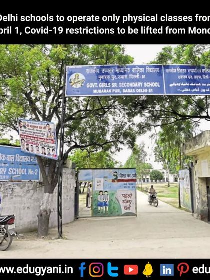 An update for Delhi students and parents: schools are set to resume fully physical classes as Covid-19 restrictions are lifted.