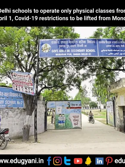 An update for Delhi students and parents: schools are set to resume fully physical classes as Covid-19 restrictions are lifted.