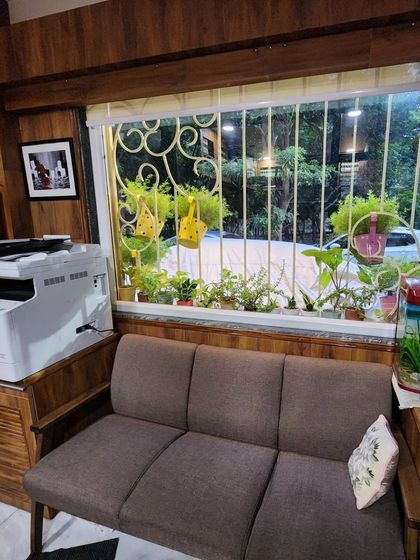 The client waiting area at Nyay Law Firm. Our office is designed to be a calm and professional space for clients.