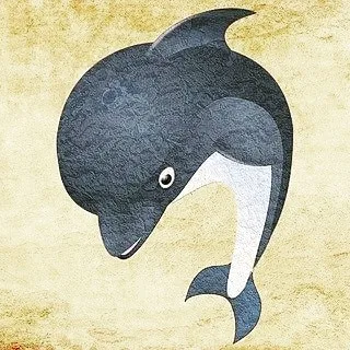 A custom-painted dolphin mural with a textured finish. This type of personalized wall art is an excellent choice for children's bedrooms or themed playrooms, making the space truly special.