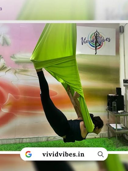 Discover the freedom of aerial yoga. This horizontal pose requires immense core strength and balance, helping you build a strong and stable body.