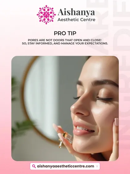 Here's a pro tip I always share with my clients: pores are not doors, they don't open and close. Understanding this helps manage expectations for treatments, which aim to minimize their appearance, not eliminate them.