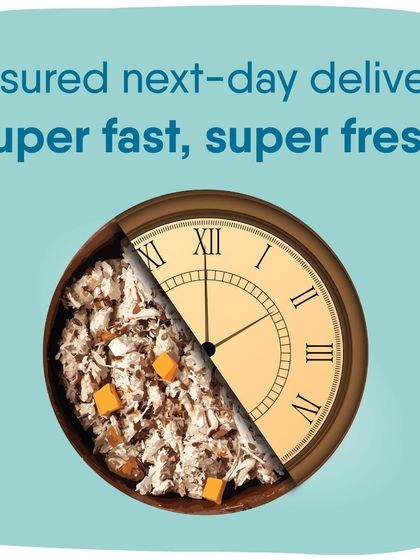 I offer assured next-day delivery because I know your pet is waiting. Super fast, super fresh.