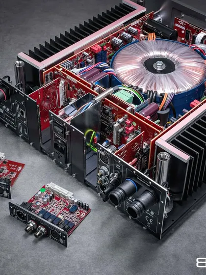 The internals of the CH Precision I1 Integrated Amplifier reveal its complexity and quality. It combines the capabilities of their renowned C1.2 DAC, A1.5 Amplifier, and L1 Line-stage into a single, versatile chassis, representing the pinnacle of Swiss audio engineering.