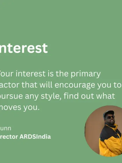 A key piece of advice from our Director, Arunn. We guide our students to find what truly moves them, as interest is the first step to pursuing any dance style.