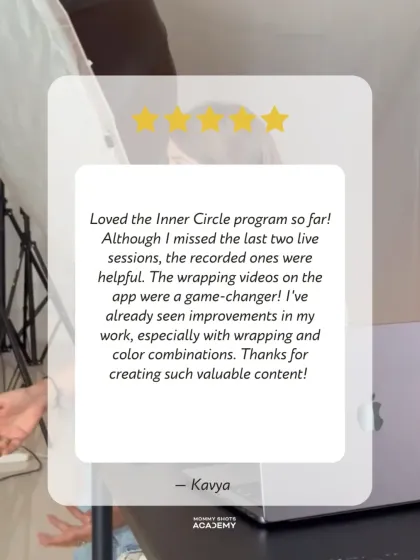 A testimonial from a member who found the recorded sessions and wrapping videos to be a game-changer for her work.