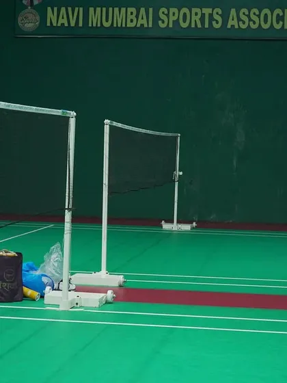 Our facility at the Navi Mumbai Sports Association, equipped for professional badminton training.