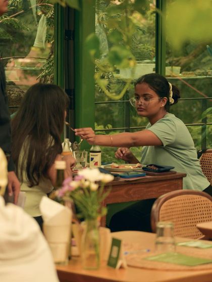 A guest enjoying a meal at our 'Modern European Breakfast' pop-up with Chef Clive Fernandes. The event turned a gloomy Bangalore morning into a delightful culinary experience, showcasing his meticulously crafted menu.