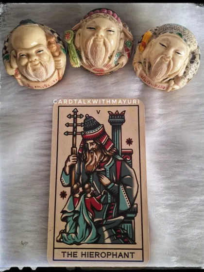 A March forecast with The Hierophant, pointing to a month of mentorship, tradition, and spiritual learning. The affirmation: "I am guided by divine wisdom in all that I do."
